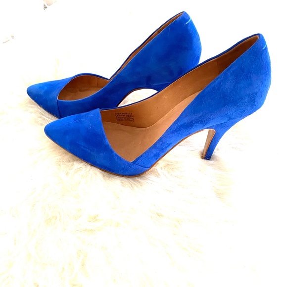 BLUE suede MADEWELL "Mira" Heels Size 8 Rarely Worn - Picture 3 of 6